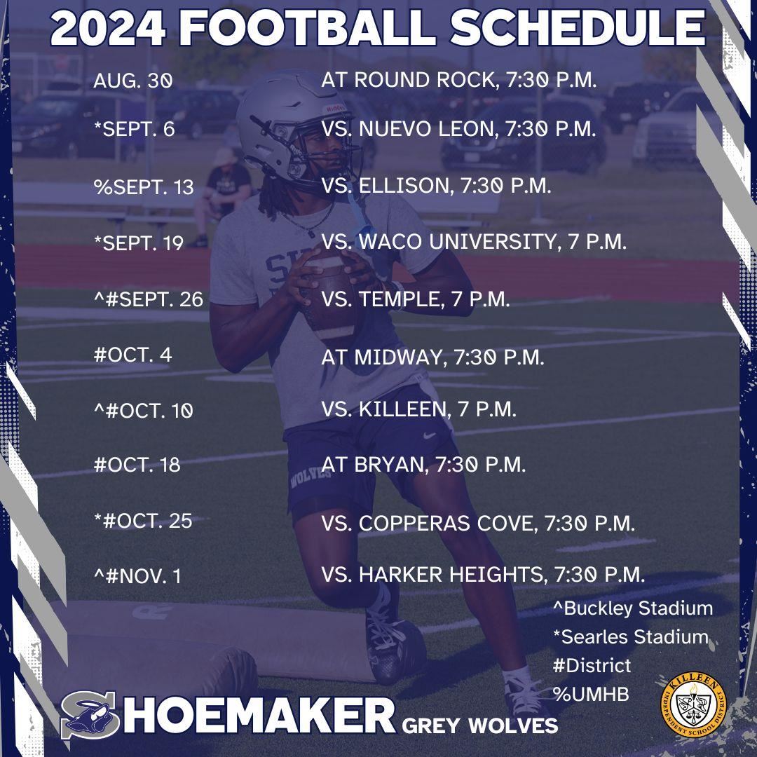 Shoemaker football schedule