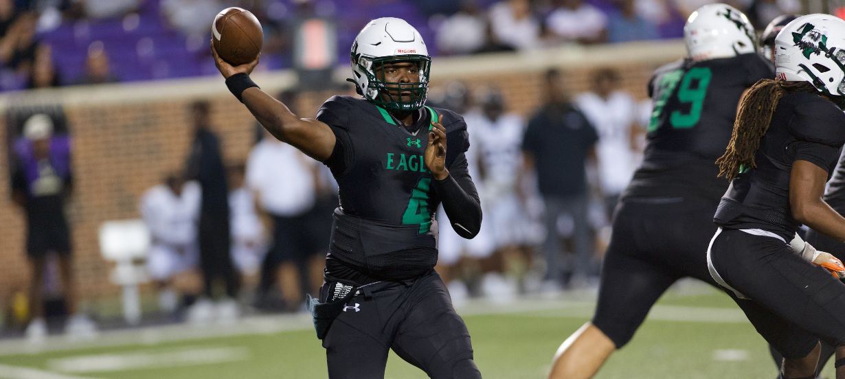 Quarterback passes the ball