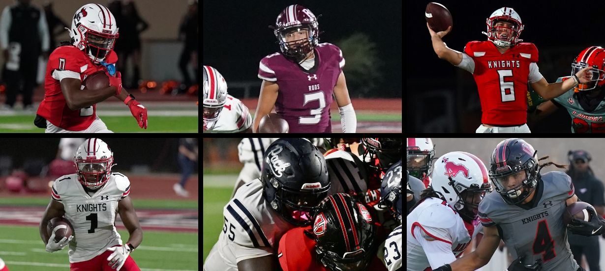 Football players in action