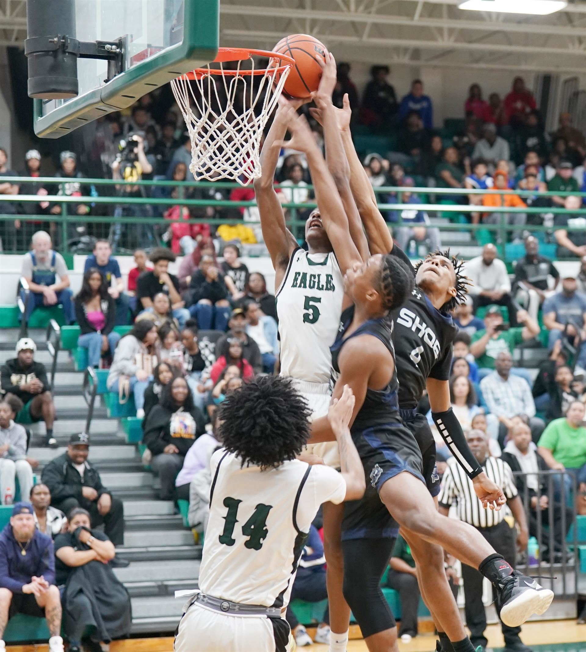 Leaping for a rebound