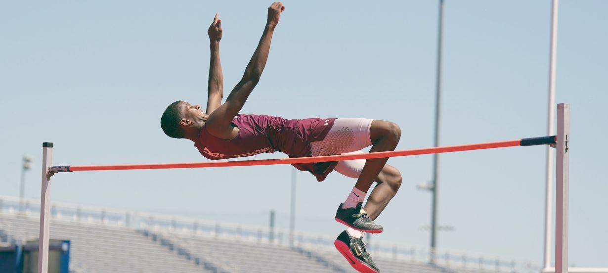  Clearing the high jump