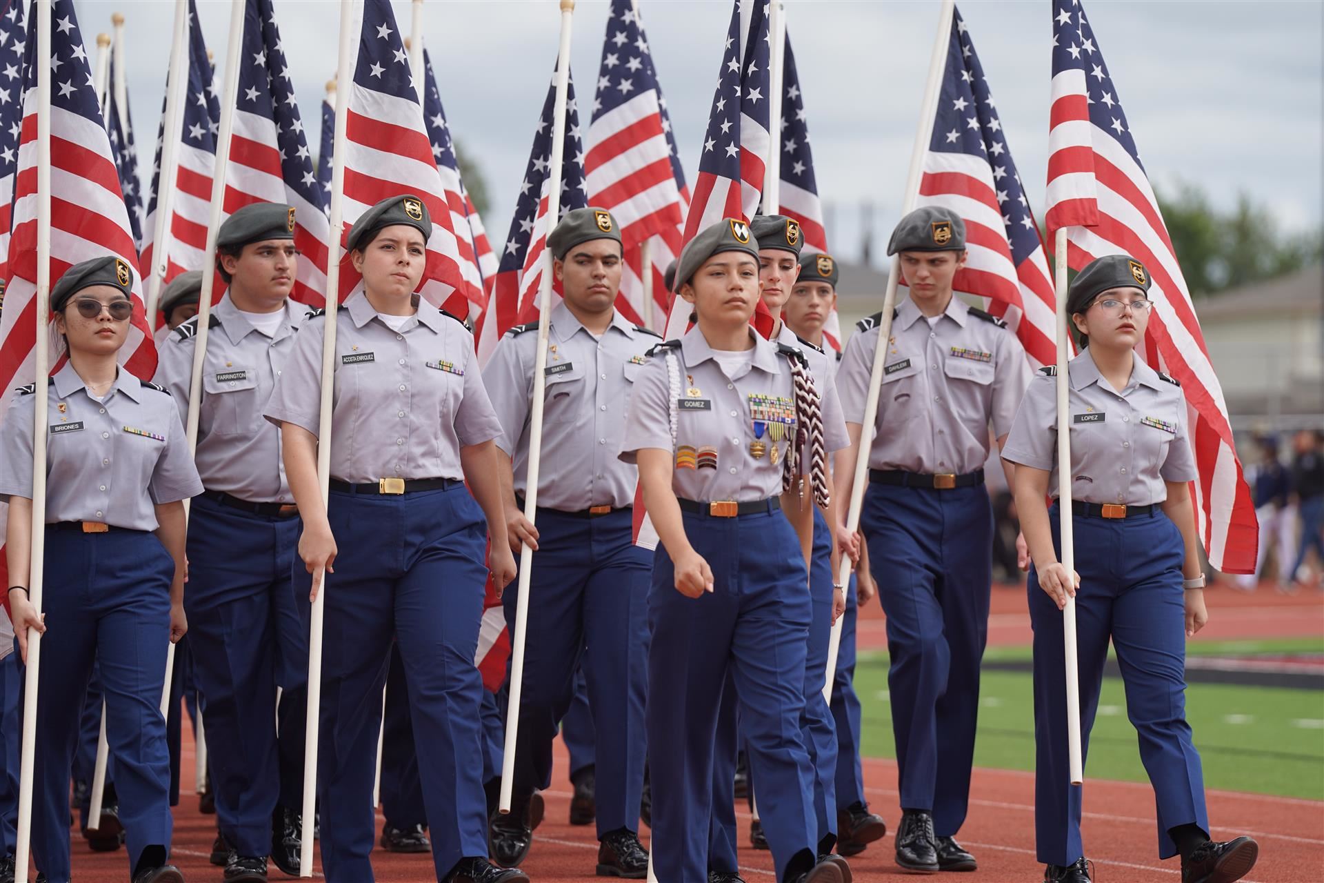 Carrying the flags