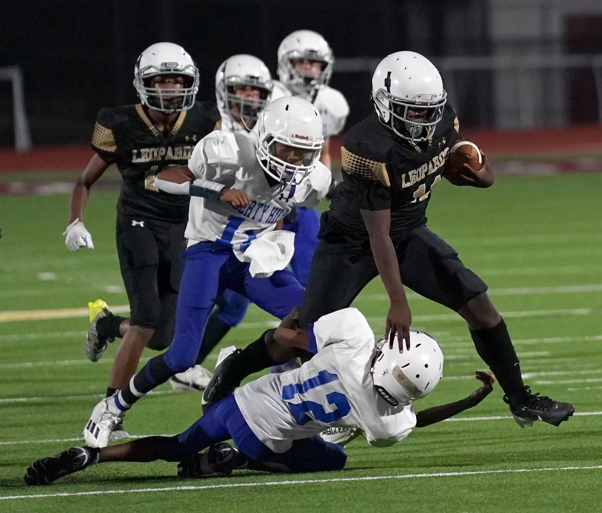 Running over a defender
