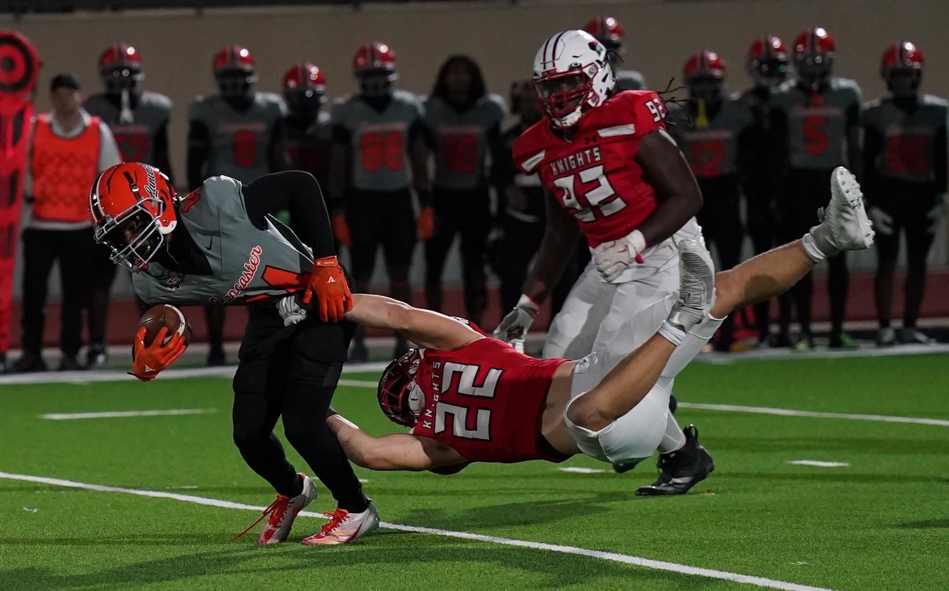 Hang on for the tackle