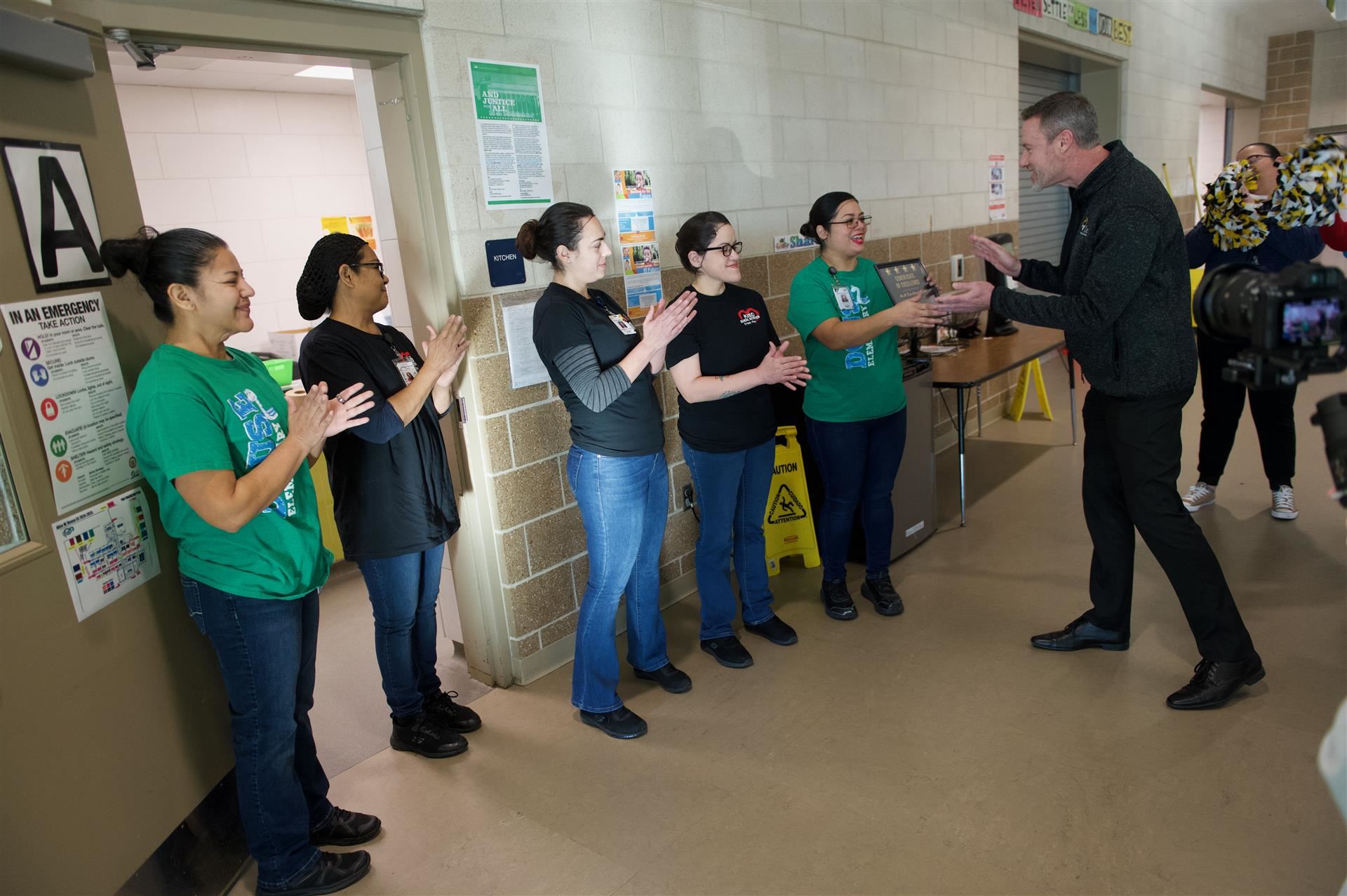 Douse cafeteria staff