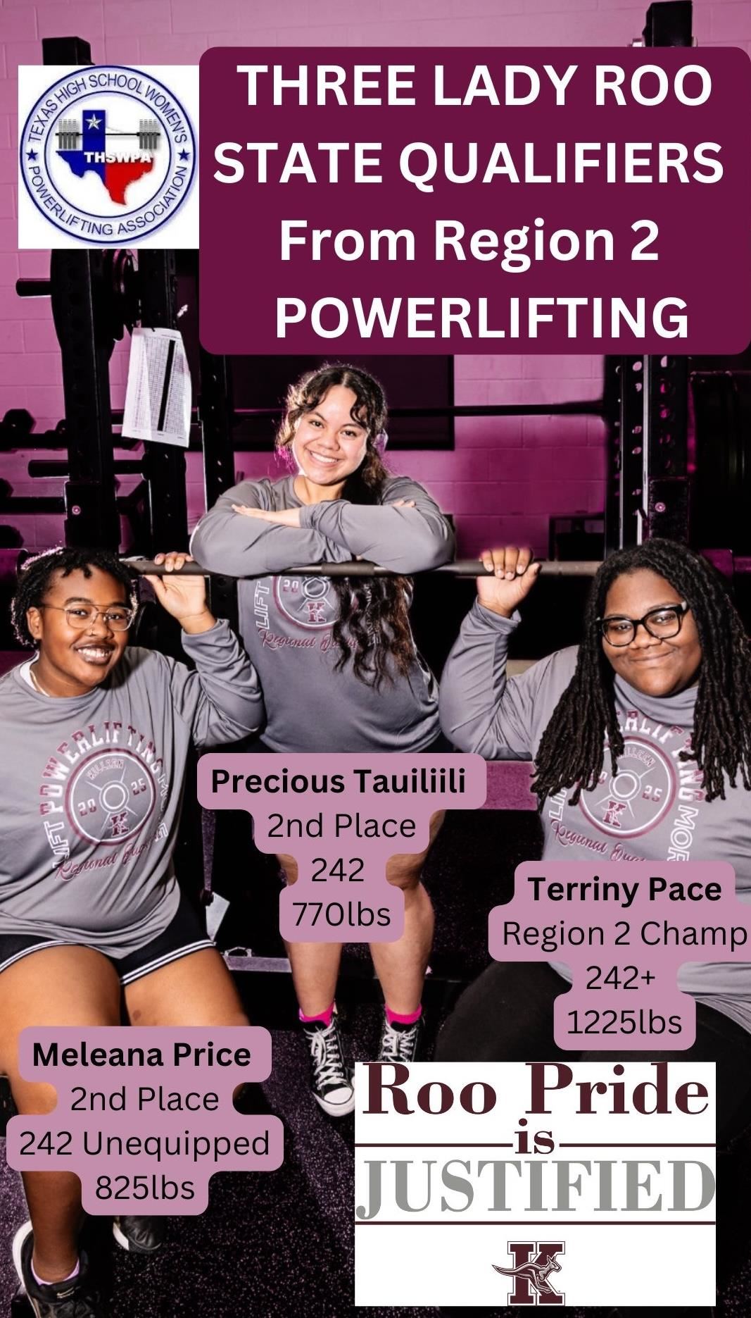 KHS girls powerlifting qualifiers