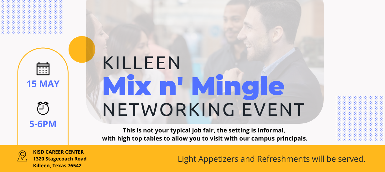  KISD is actively recruiting new employees with the launching of a Mix N Mingle event Thumbnail