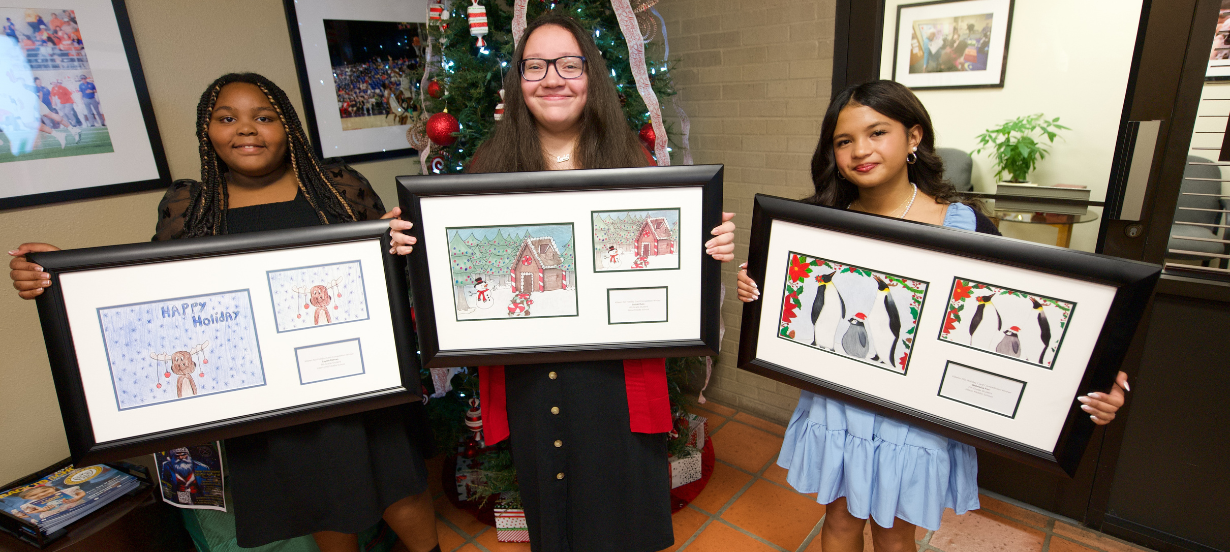  Killeen ISD Students' Artwork Shines Bright On 2024 Holiday Cards