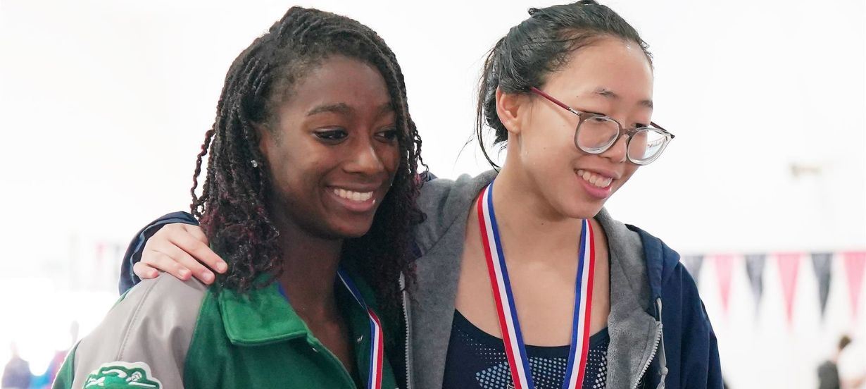  Ifill and Kim on the podium