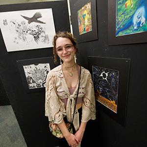 KHS senior Emily Parsons displays portfolio