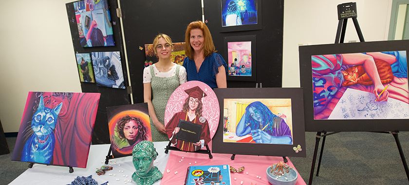KHS senior Amarilis Muniz displays art