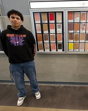 Art students match skin tones