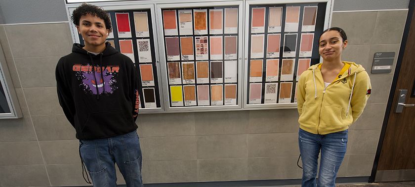 Chaparral HS painting students create patchwork of skin tones