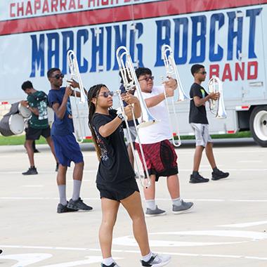 Bobcat Band marching camp