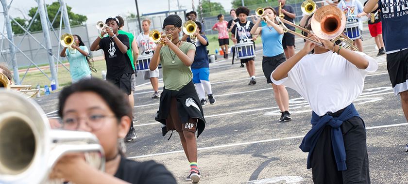 Shoemaker Greywolf Band marching camp