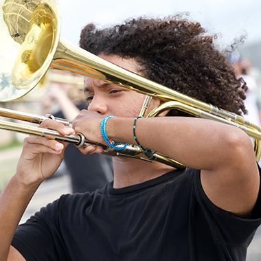 Shoemaker trombone player