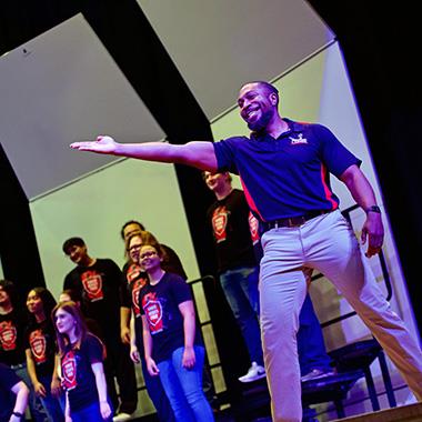 HHHS choir director Spencer Wiley