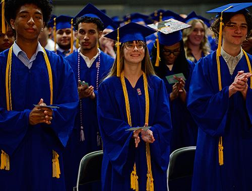 Excited students ready for commencement