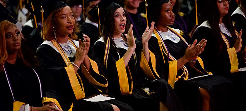Early College High School graduates celebrate during commencement