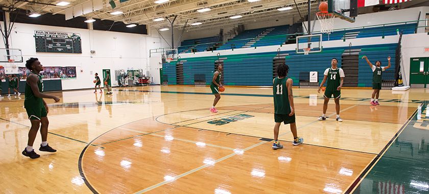 Ellison practices Tuesday in preparation for state tournament