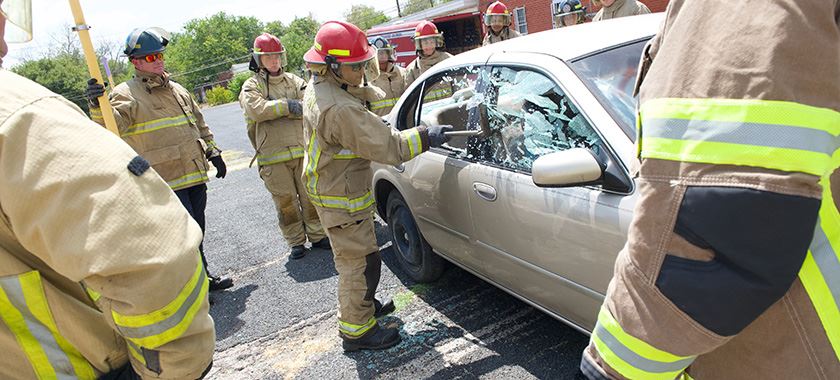  Second-year cadets learn vehicle extrication