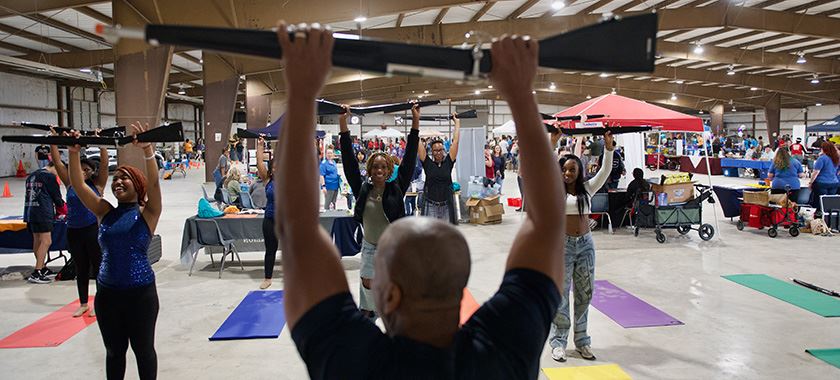 Wellness fair includes PT station
