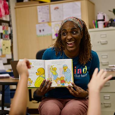 Grandparents read to kids