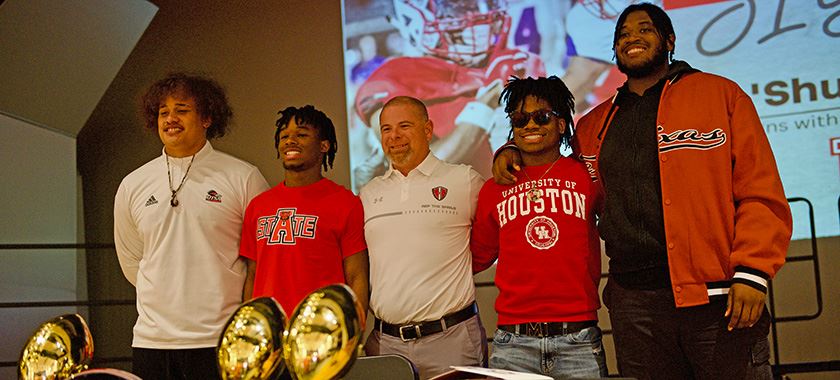 Four senior Harker Heights High School football players commit to colleges