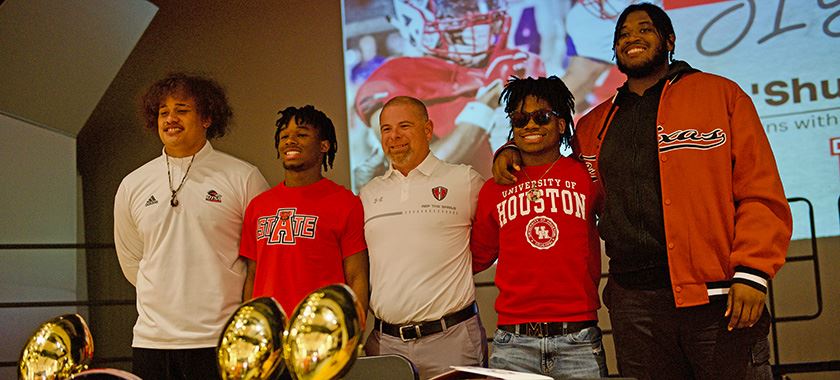  Four senior Harker Heights High School football players commit to colleges