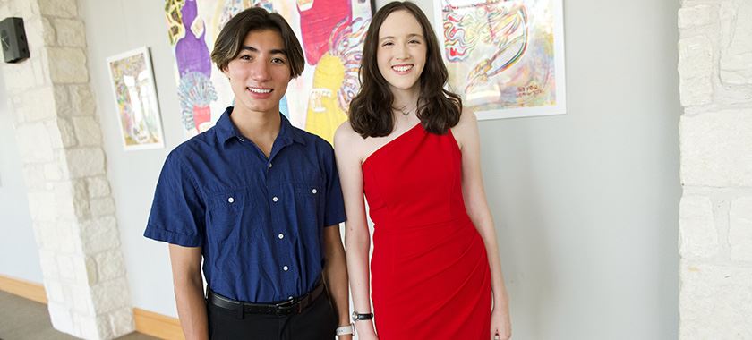  Harker Heights High School valedictorian Rebecca Mack and salutatorian Richard Sporluck