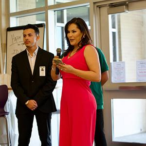 Former student give motivational message