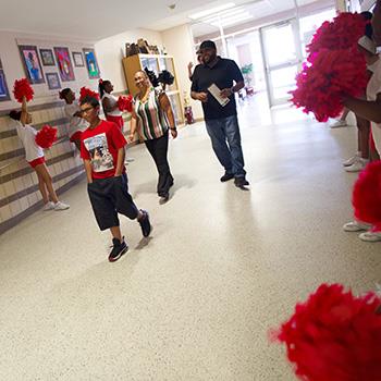 Manor students receive greeting