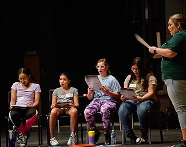 Musical theater cast works