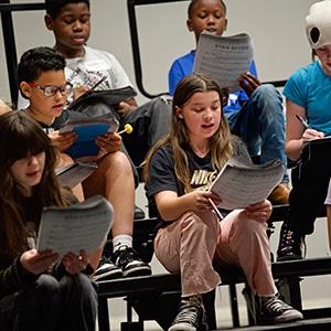 Campers work on musical