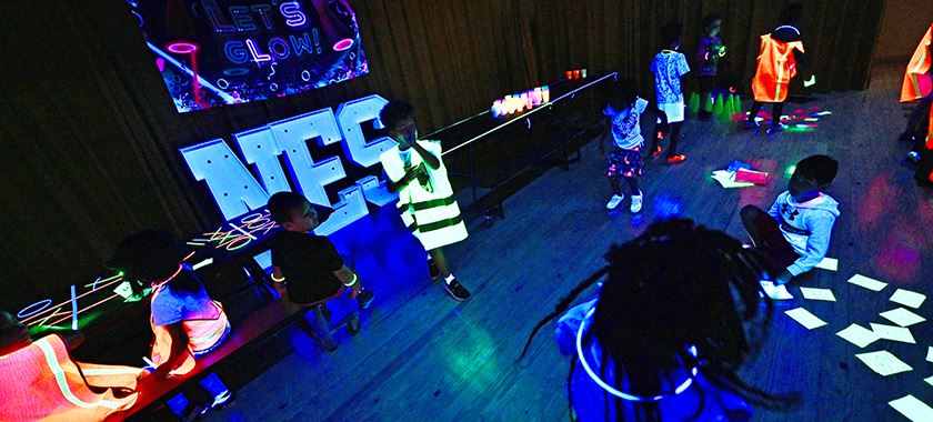  Nolanville Elementary classes take turns in a glow room