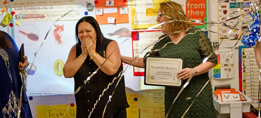 Peebles kindergarten teacher overwhelmed by district honor