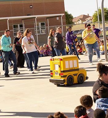 Dancing with Buster the Bus