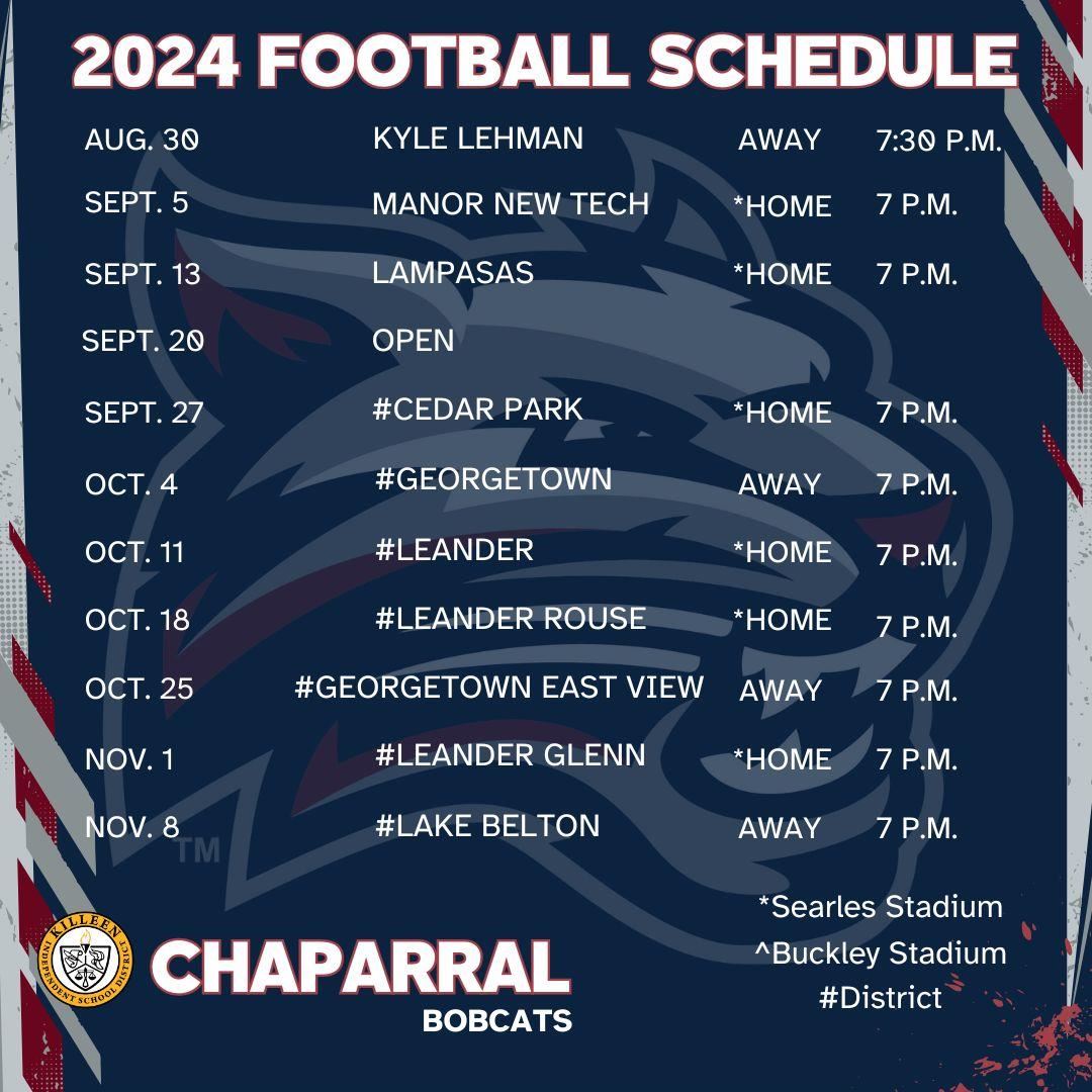 Chaparral football schedule
