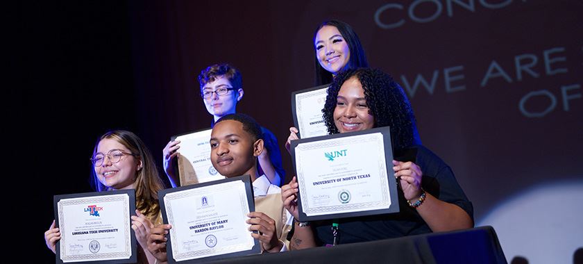 Five SHS seniors sign fine arts letters