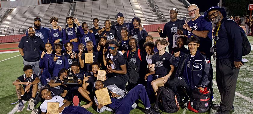  Shoemaker Greywolves Celebrate Boys 5A District Track Title