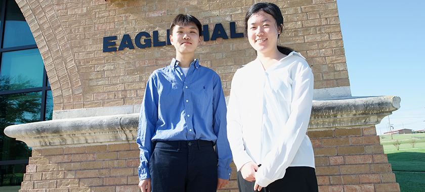 Early College valedictorian Nina Stinehour, salutatorian Vincent Xiao
