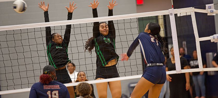 Ellison battles Chaparral in district volleyball action
