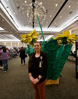 AMMS art teacher displays sculpture